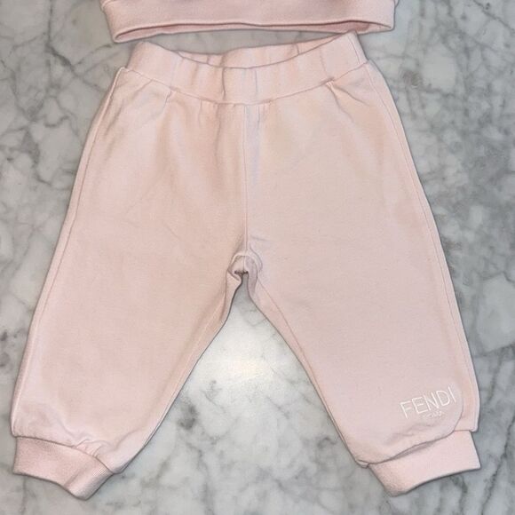 Fendi Baby Pink Bear Hoodie and Pants Set 6M - Picture 4 of 11